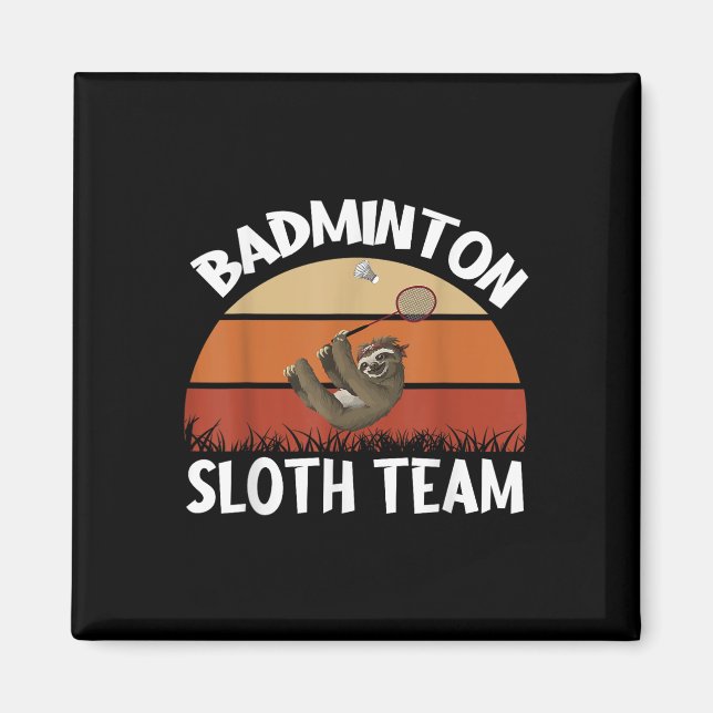 Aimant Conception d'équipe de badminton paresseux pour le (Devant)
