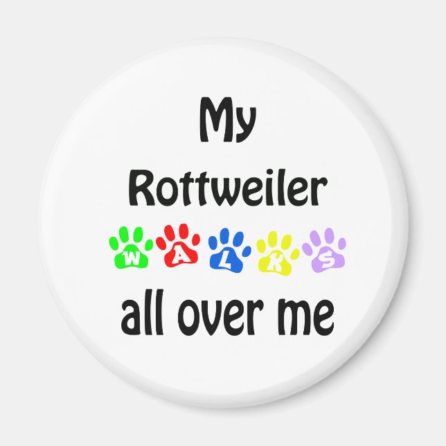 Aimant Conception des marches Rottweiler (Devant)