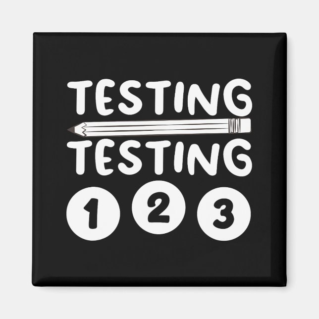 Aimant Conception Des Tests D'Enseignant Pour Hommes Femm (Devant)