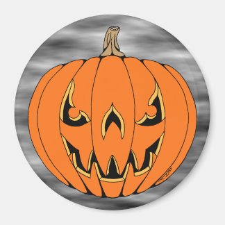 Aimant Conception d'Halloween de citrouille effrayante Ja