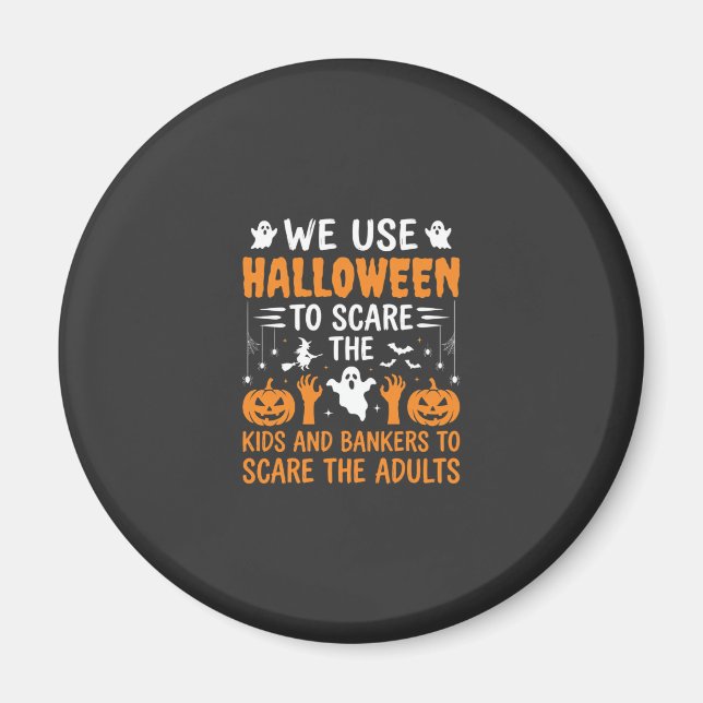 Aimant Conception d'Halloween pour enfants banquiers adul (Devant)
