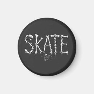 Aimant Conception d'horreur de skate squelette