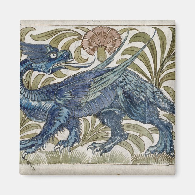Aimant Conception "Dragon" pour une dalle (avec papier) (Devant)
