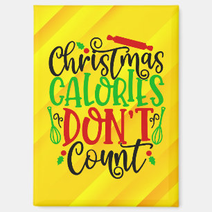 Aimant Conception drôle de Noël : les calories ne compten