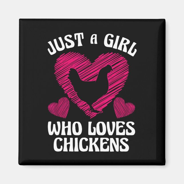 Aimant Conception drôle de poulet pour enfants femmes mam (Devant)