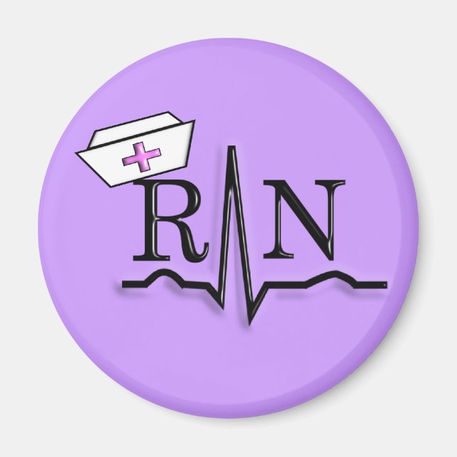 Aimant Conception du Casquette d'infirmière de la RN QRS (Devant)