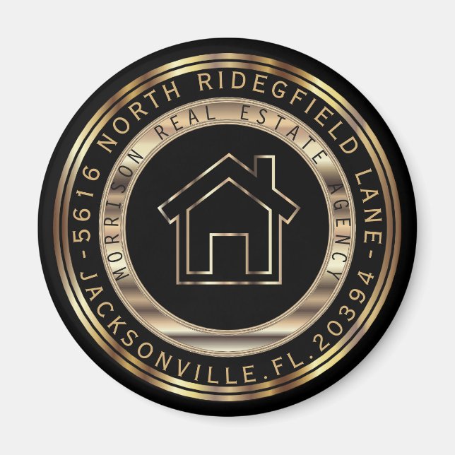 Aimant Conception du convertisseur or et métal noir (Devant)