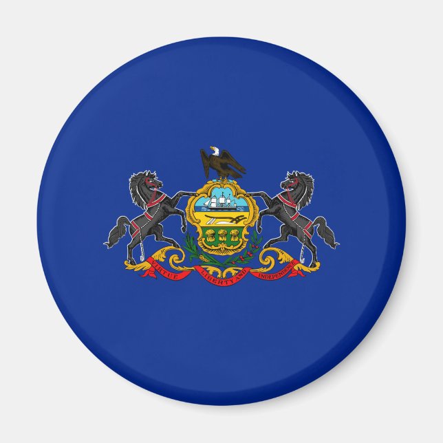Aimant Conception du drapeau de l'État de Pennsylvanie (Devant)
