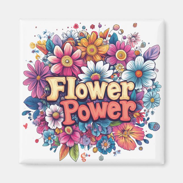 Aimant Conception dynamique de l'énergie des fleurs avec  (Devant)