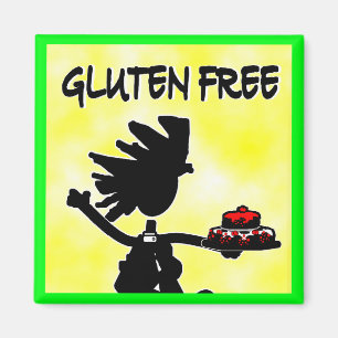 Aimant Conception fantaisie sans gluten de silhouette
