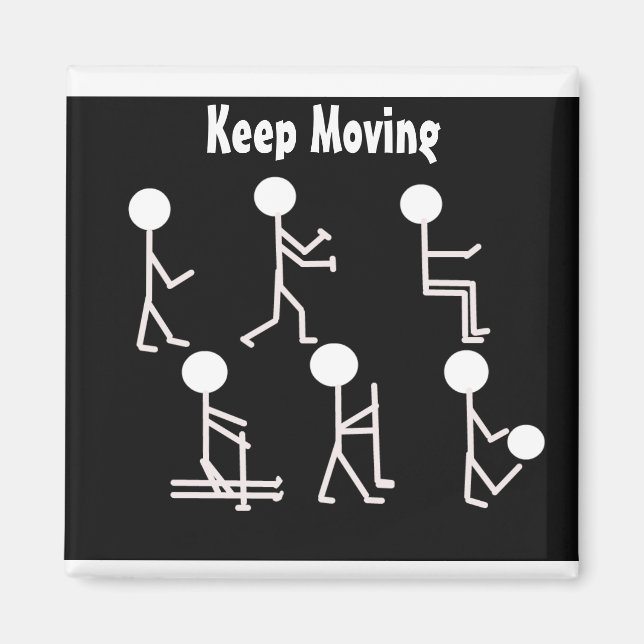 Aimant Conception Fitness en noir et blanc (Devant)