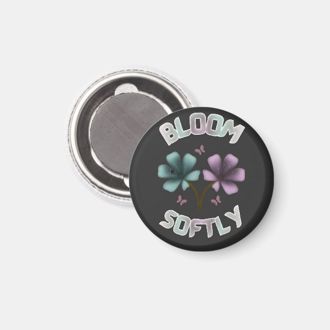Aimant Conception florale de printemps Bloom Softly Paste (Recto/Verso)