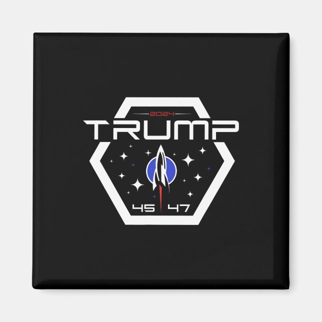 Aimant Conception futuriste rétro Trump 45 47 Trump  (Devant)