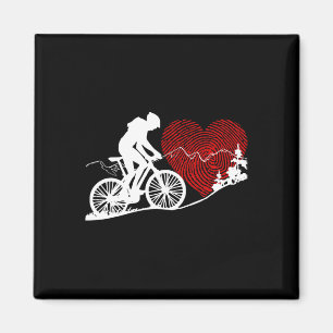 Aimant Conception Graphique de Vélo de Montagne Amoureux