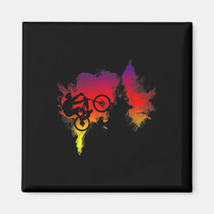 Aimant Conception Graphique De Vélo De Montagne Vtt