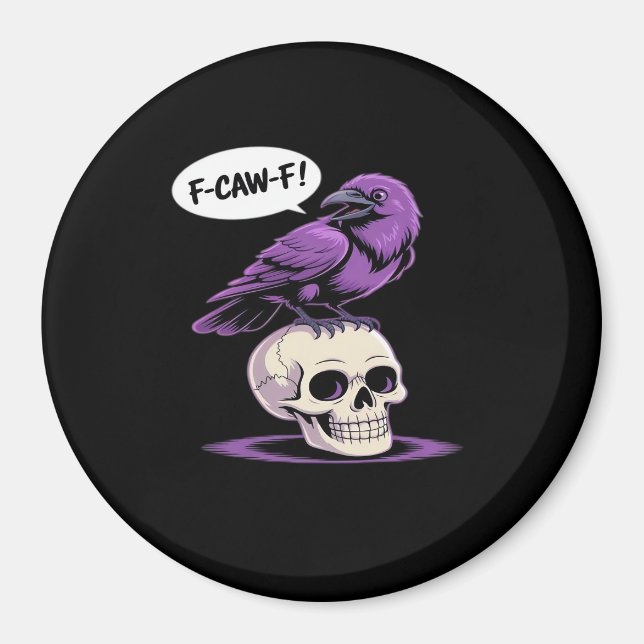 Aimant Conception graphique d'humour d'Halloween crâne de (Devant)