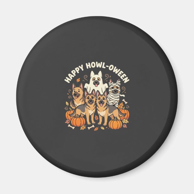 Aimant Conception Howl-Oween Halloween Fantôme Berger All (Devant)