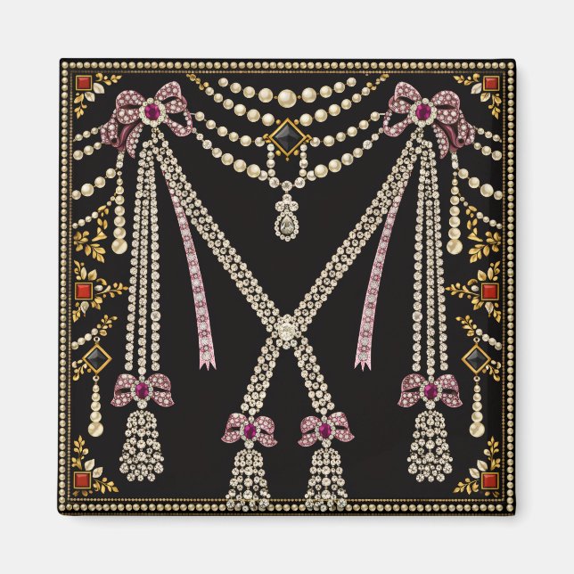 Aimant Conception inspirée de Marie Antoinette bijoux (Devant)