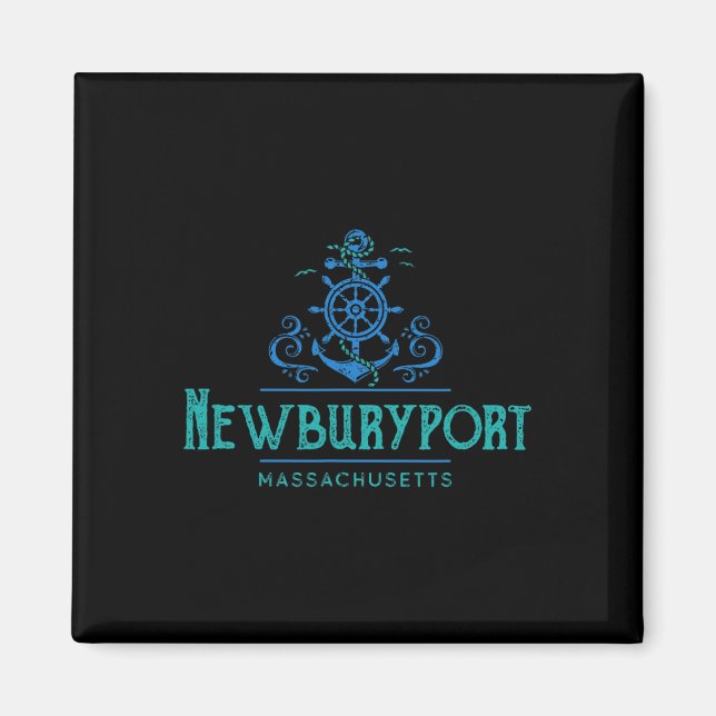 Aimant Conception nautique de Newburyport Machusetts  (Devant)