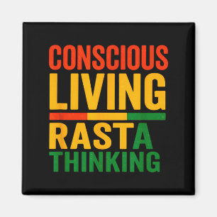 Aimant Conception Rasta, Vie Consciente, Citation Motivat