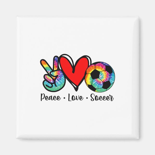 Aimant Conception Tie Dye de football pour femmes et adol (Devant)