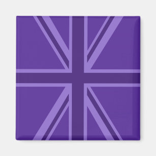 Aimant Conception Union Jack violette