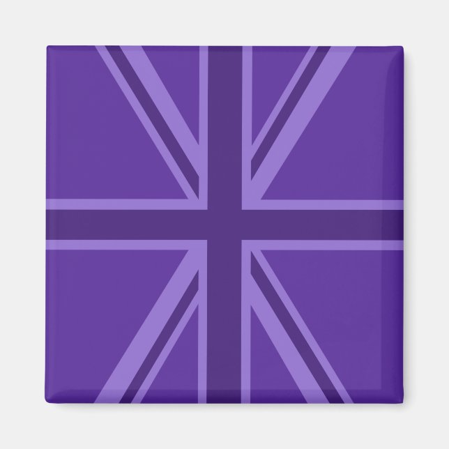 Aimant Conception Union Jack violette (Devant)