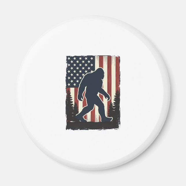 Aimant Conception vectorielle de forêt de drapeau américa (Devant)