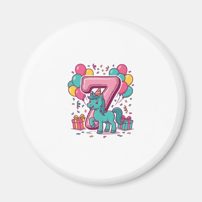 Aimant Conception vectorielle de poney mignon pour la fêt (Devant)