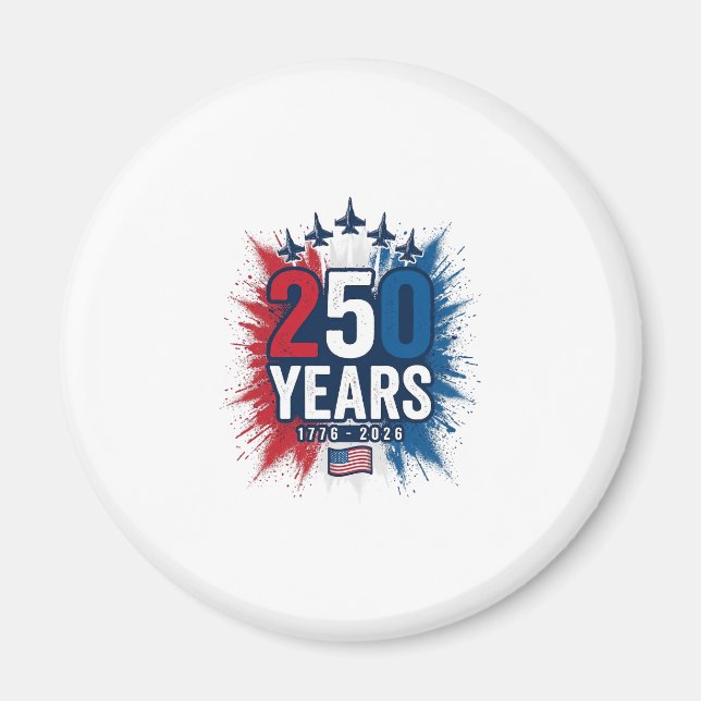 Aimant Conception vectorielle pour le 250e anniversaire d (Devant)