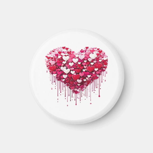 Aimant Conceptions de cœur de la Saint-Valentin Peinture  (Devant)