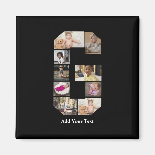 Aimant Concevez votre propre lettre G photo Collage (Devant)