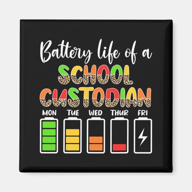 Aimant Concierge de la batterie de l'école de conciergeri (Devant)