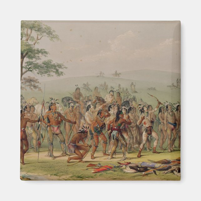 Aimant Concours de tir à l'arc de Mandan, vers 1832 (Devant)