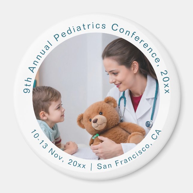 Aimant Conférence Médicale sur la pédiatrie (Devant)