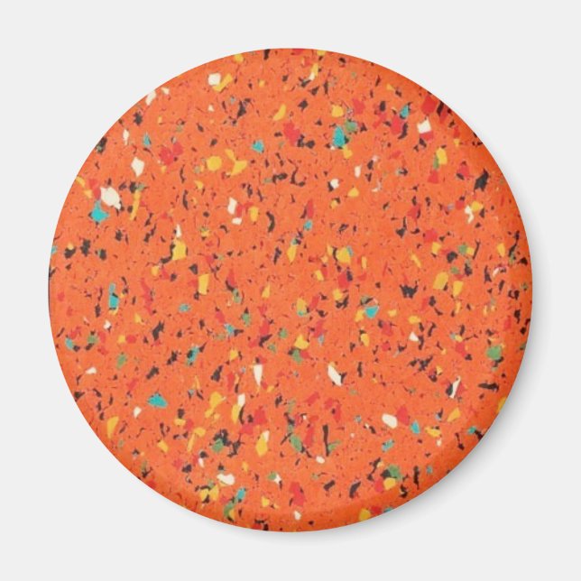 Aimant Confetti Orange Rétro Speckté (Devant)