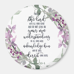 Aimant Confiance dans le Seigneur floral