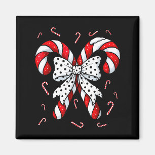Aimant Confiserie rouge et blanche joyeuse et brillante d