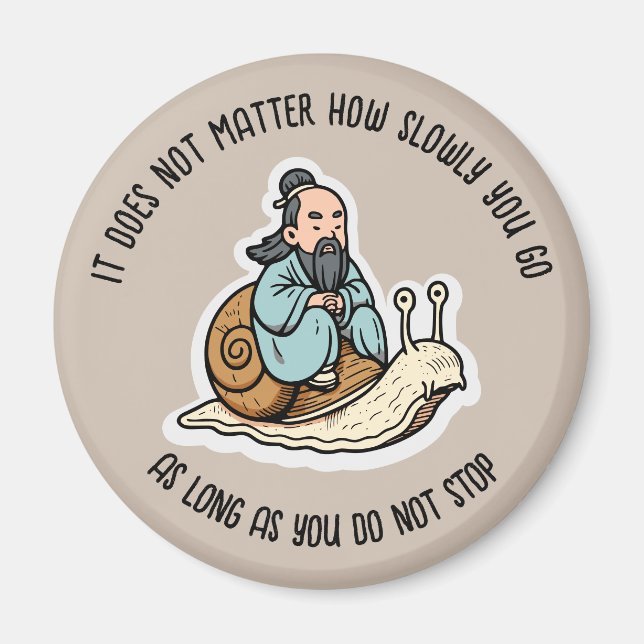 Aimant Confucius et l'escargot (Devant)