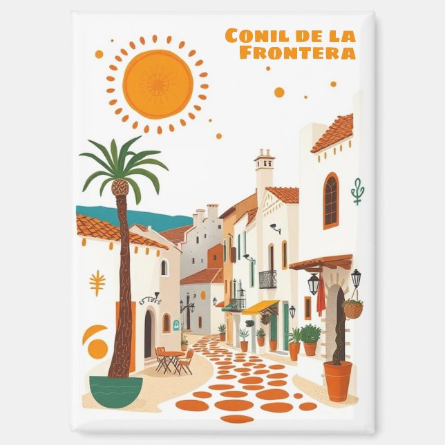 Aimant Conil de la Frontera Espagne vacances en ville bla (Recto)
