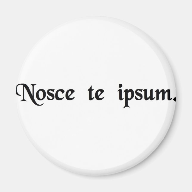 Aimant Connais-toi toi-même. (Devant)