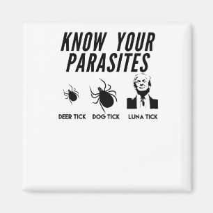 Aimant Connaissez vos parasites - anti T-shirt d'atout -