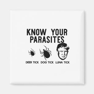 Aimant Connaissez vos parasites Anti-Trump Résiste T Shir
