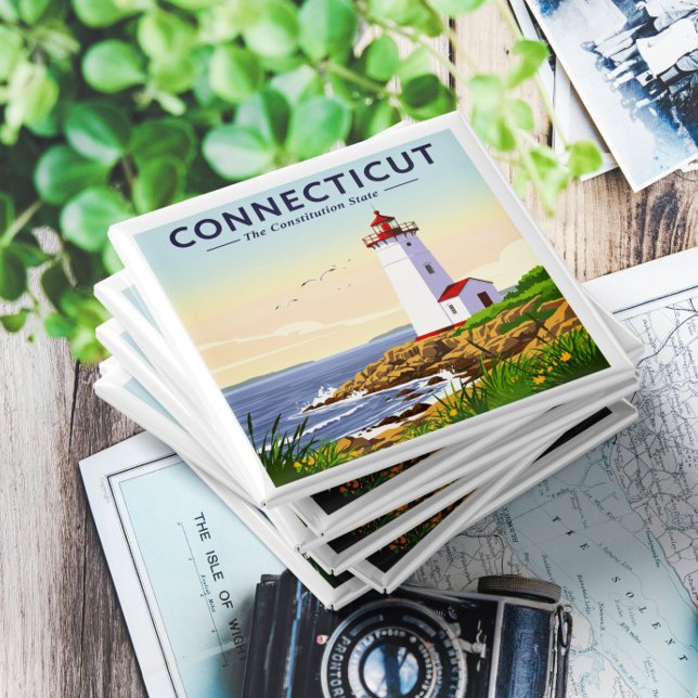 Aimant Connecticut vintage (Créateur téléchargé)