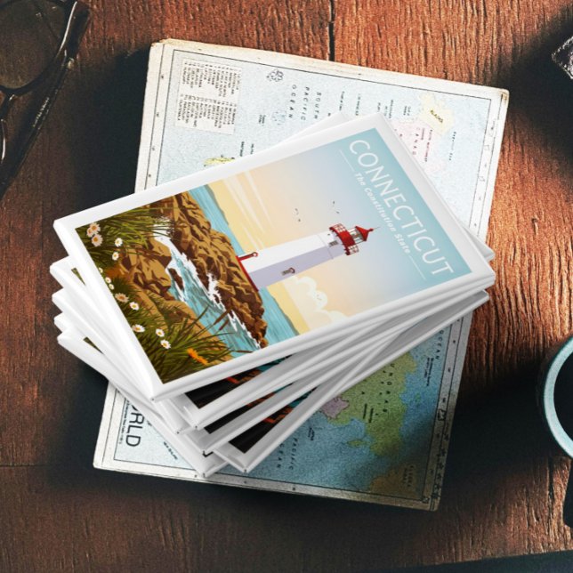 Aimant Connecticut vintage (Créateur téléchargé)