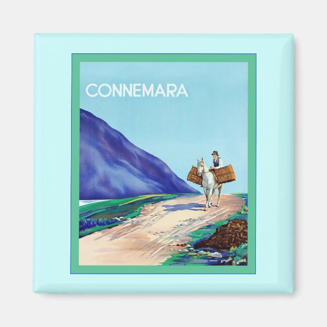 Aimant Connemara ~ Vintage Irish Travel (Devant)