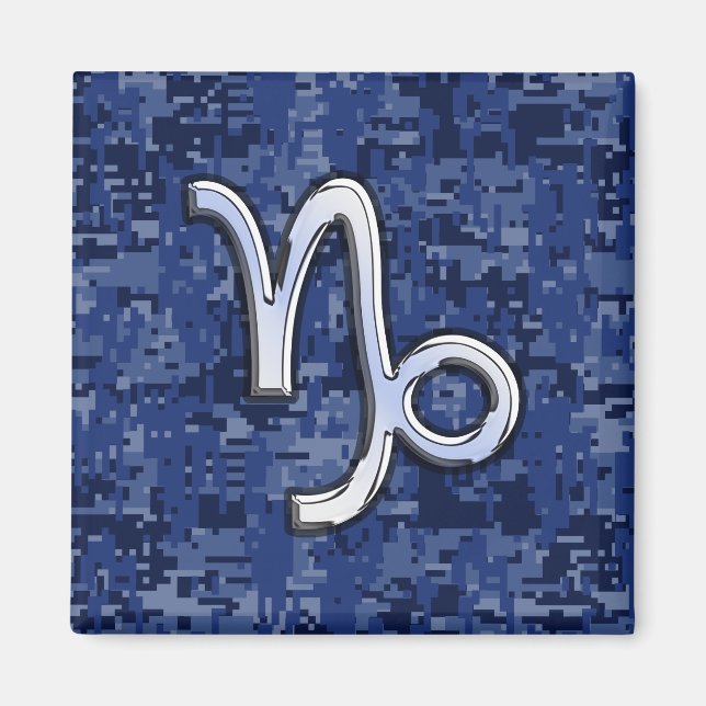Aimant Connexion Zodiac Capricorne sur Camouflage numériq (Devant)