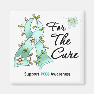 Aimant Conscience de PCOS je porte le ruban turquoise