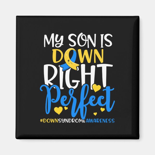 Aimant Conscience du syndrome de Down Mon fils est en bas (Devant)