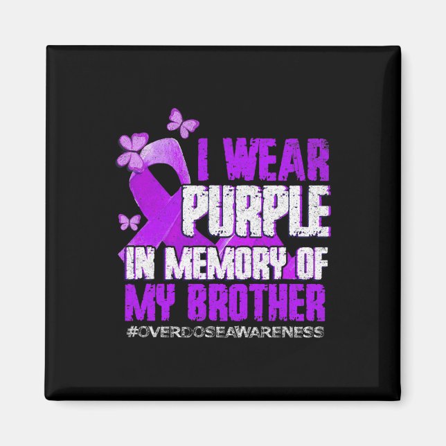 Aimant Conscience Mémoire Violette De Mon Frère  (Devant)